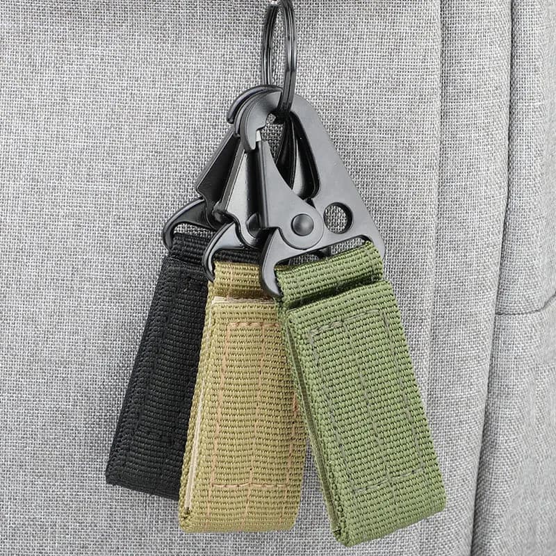 Tactique Multicam aigle bec boucle voyage sac à dos rapide porte-clés porte-clés mousqueton clés ann