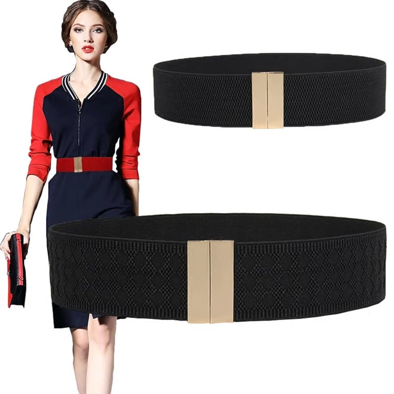 Ceintures larges à bande élastique pour femmes, Simple, pour manteau, ceinture de taille, boucle, sa