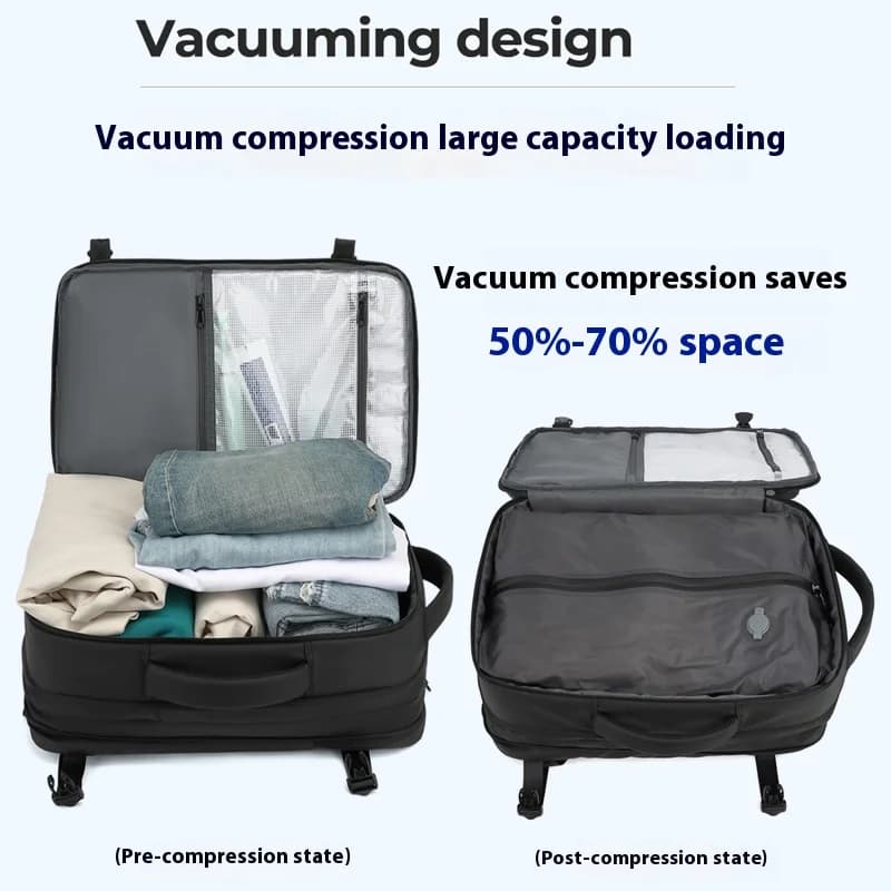 Sac à dos de compression sous vide pour hommes, sac à dos extensible à séparation sèche et humide, s