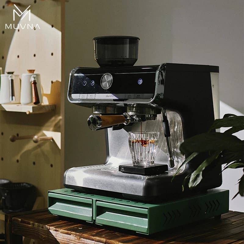 MUVNA – boîte à expresso pour bar, boîte de rangement pour café, conteneurs à expresso en métal à do