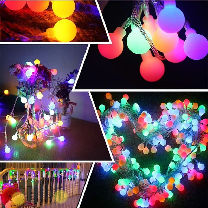 Guirlande lumineuse de Noël extérieure étanche 5V, boules lumineuses féeriques USB, guirlande de lum