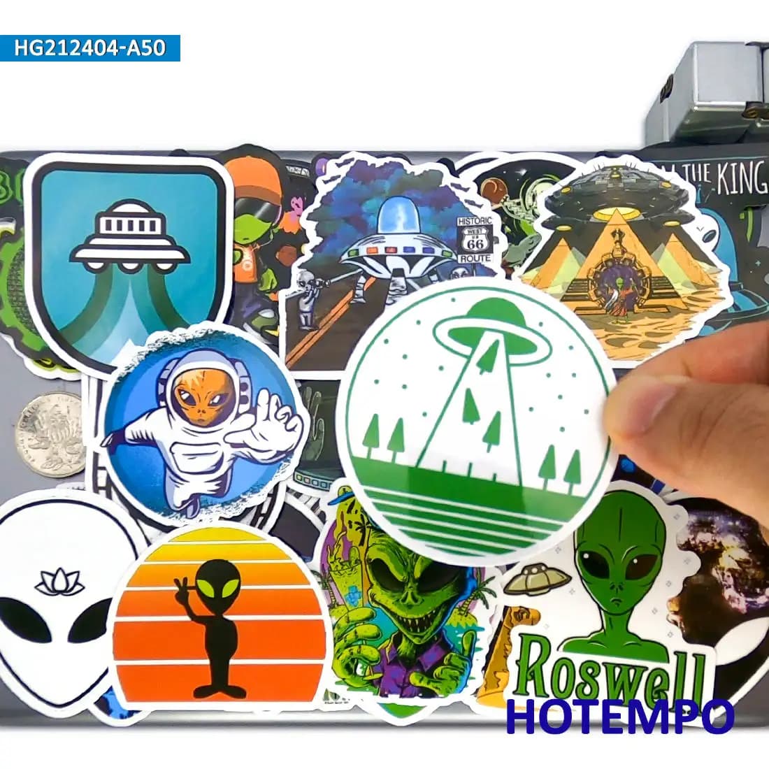 20/30/50 pièces, Autocollants Retro Aliens, Espace, Roswell, ET, OVNI, Drôles de décalcomanies, pour
