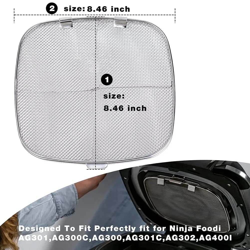Pare-Éclaboussure de Remplacement en Acier Inoxydable, Grille Intérieure 5 en 1, pour Ninja Foodi AG