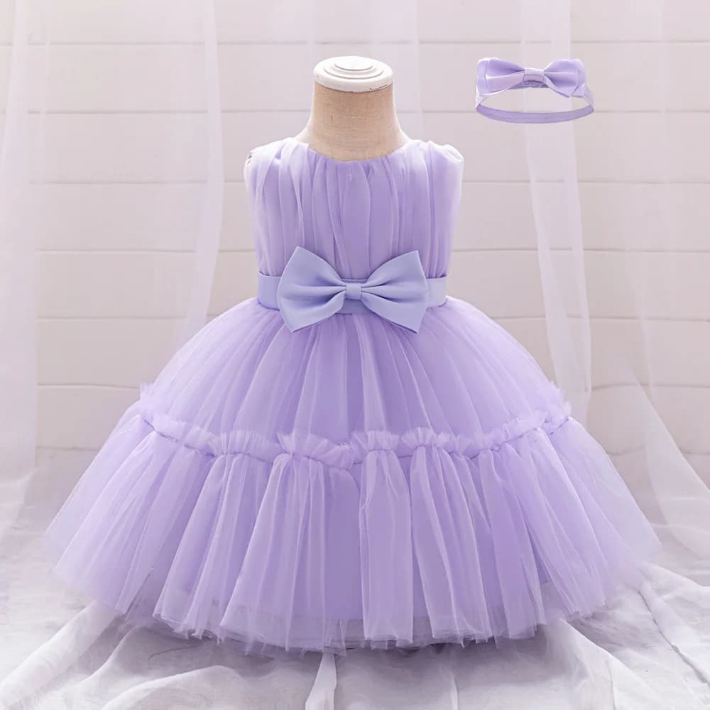 Robes de baptême pour bébés filles, tenue de princesse élégante pour fête de mariage, en Tulle, vête