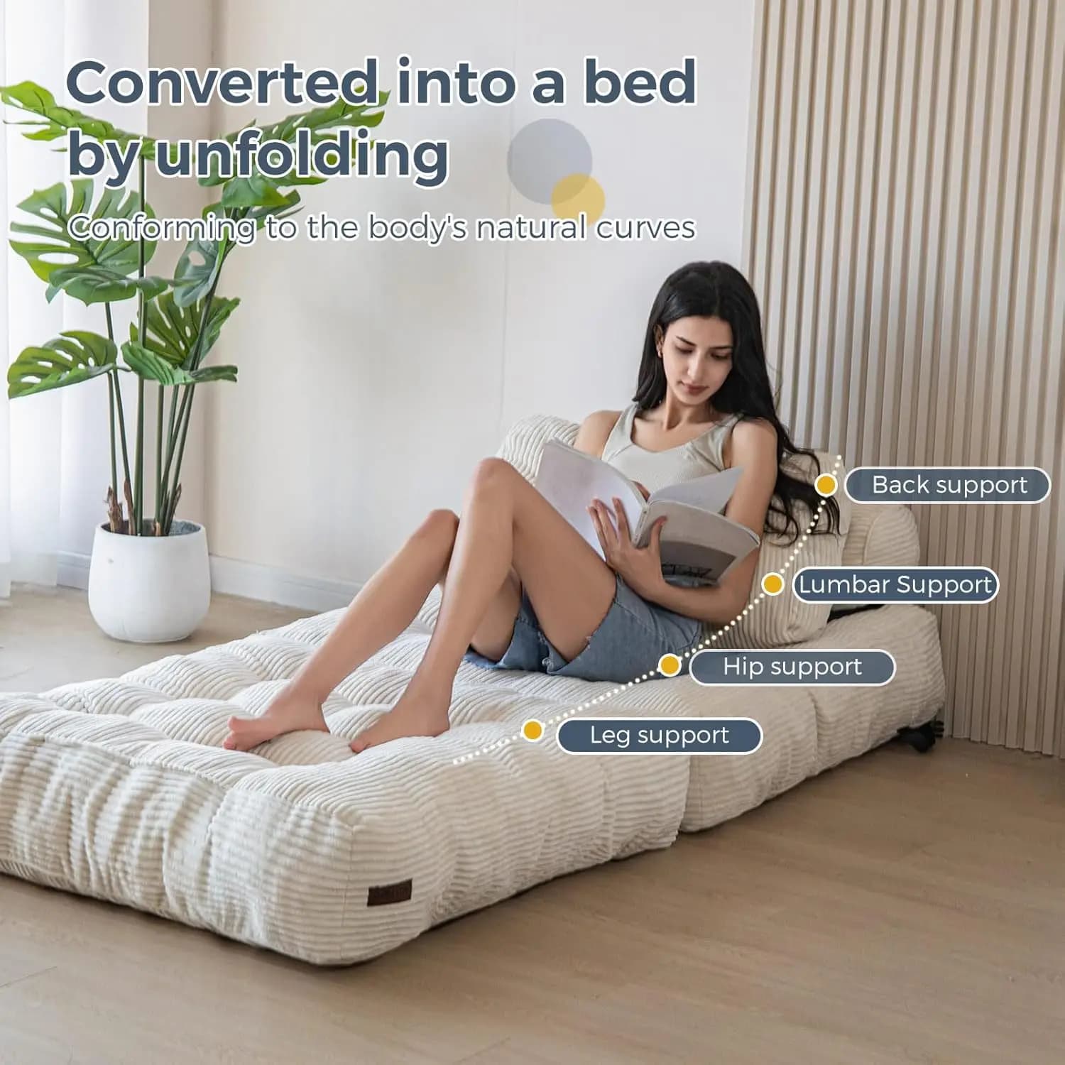 Canapé à Compression sous vide pliable en tissu Simple, coin modulaire, multifonction, décoration no