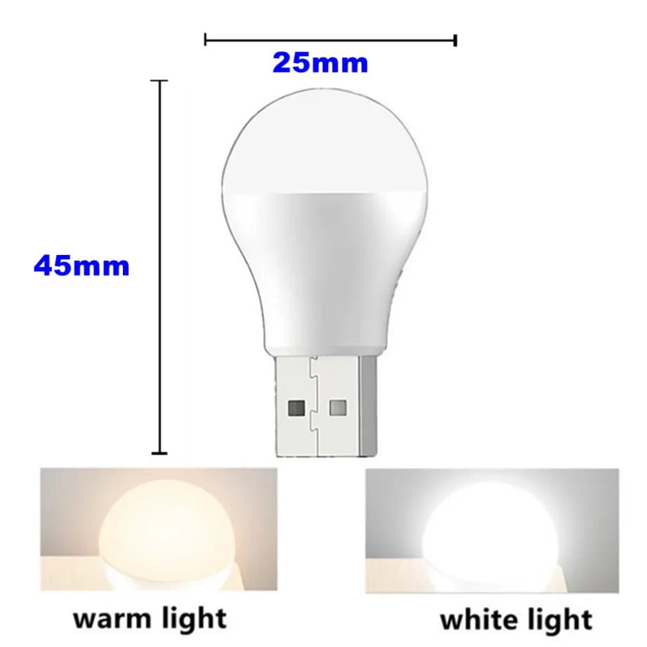 5 pièces USB LED lampe de lecture Mini livre lumière Camping veilleuses lampes de Table pour batteri