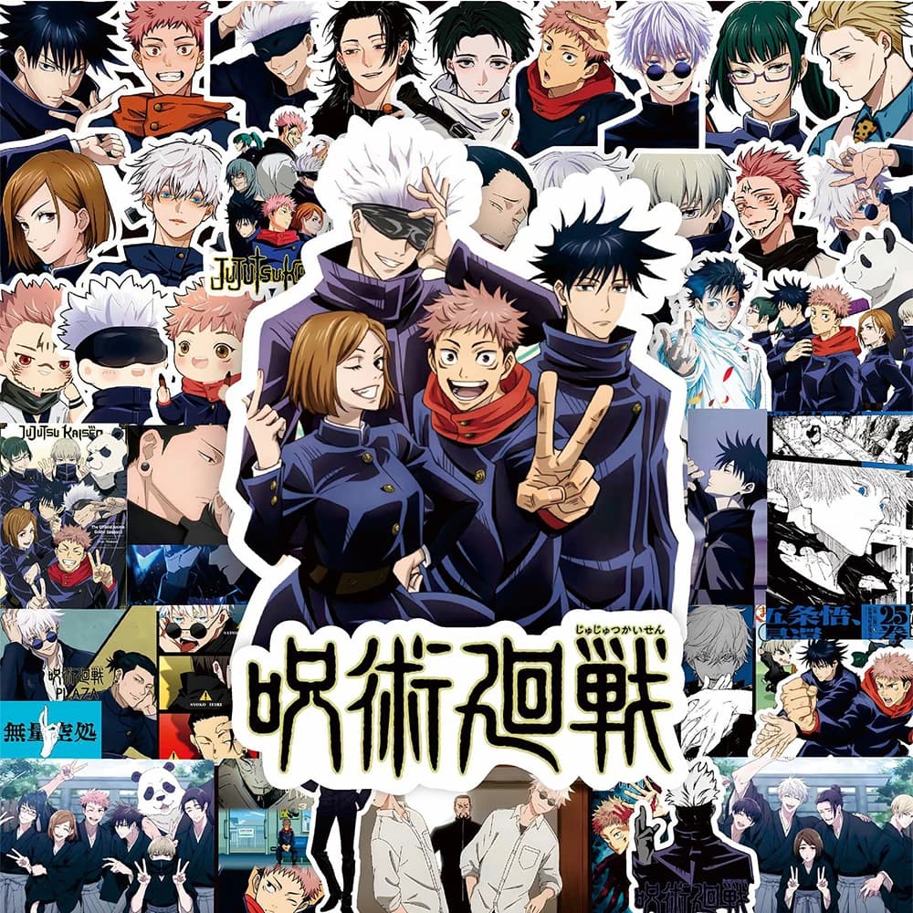 Autocollants de dessin animé Jujutsu Kaisen, 80 pièces, autocollants imperméables pour voiture, moto