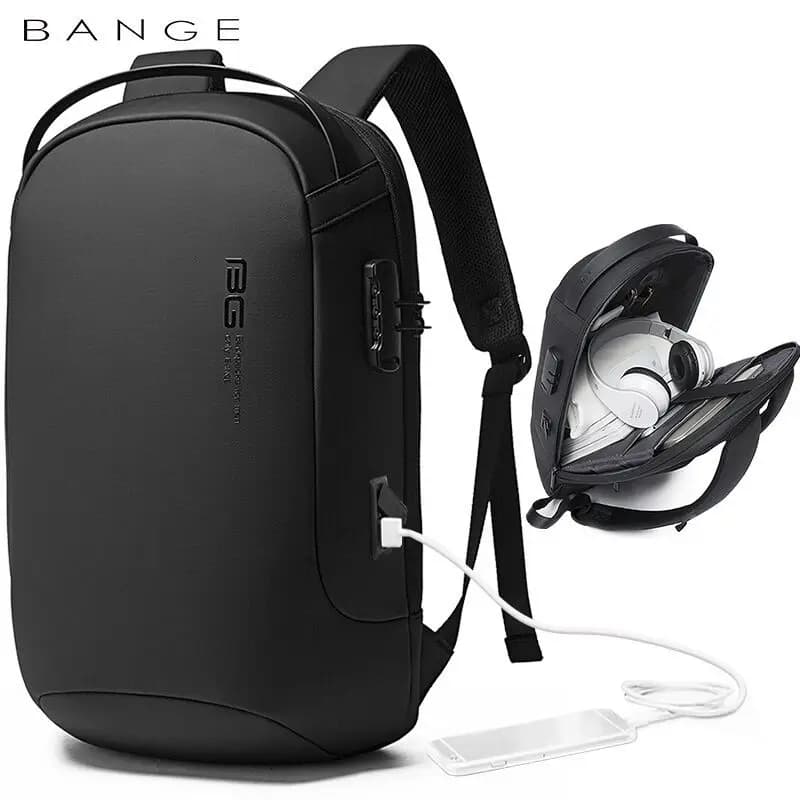 Bange-Sac à dos de voyage étanche pour homme, sacs à dos pour ordinateur portable, sacs d'école masc