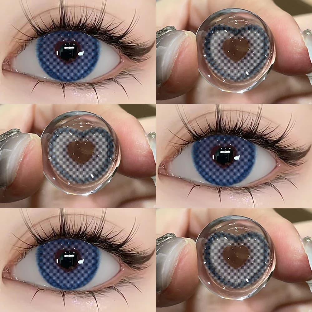 UYAAI couleur Contact maquillage lentille bleue élèves colorés pour l'occasion annuelle beauté oeil 