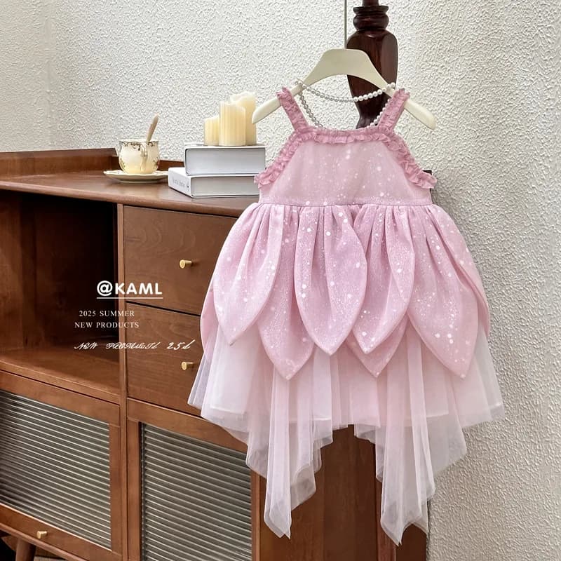 Robe d'été pour filles, nouvelle robe de princesse féerique à fleurs, à bretelles, Super féerique, p