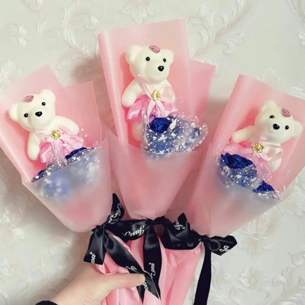 10 pièces/sac Bouquet ours crème glacée diamant ours saint valentin cadeau pour Bouquet de mariage o