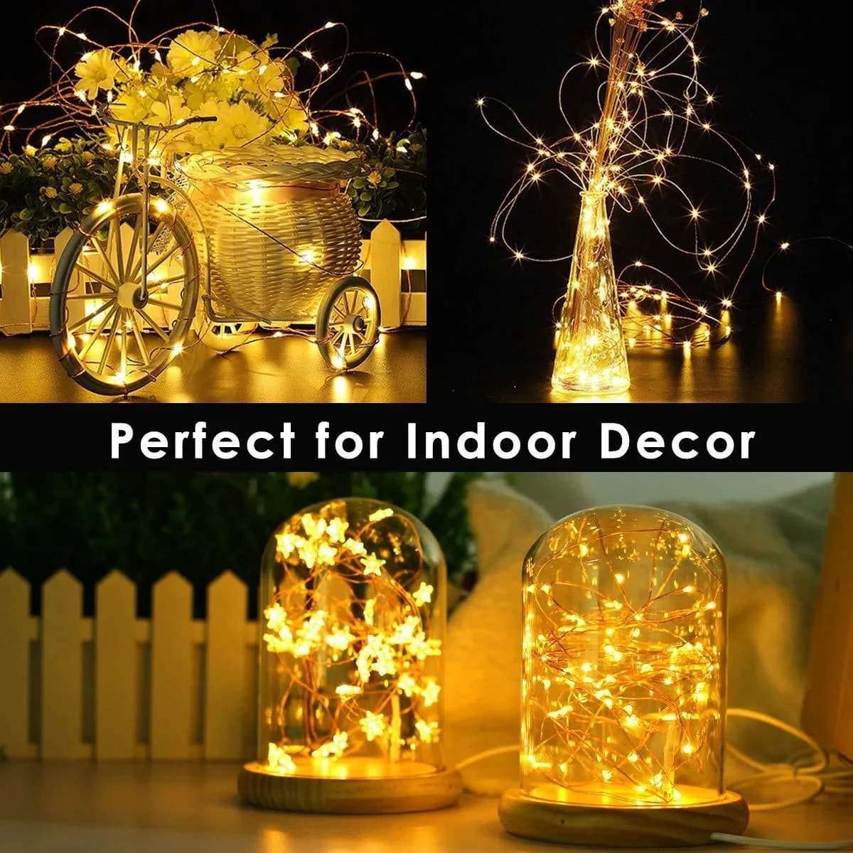 Guirxiété lumineuse LED USB avec télécommande, lampes de décoration, mariage, Noël, vacances, nouvel
