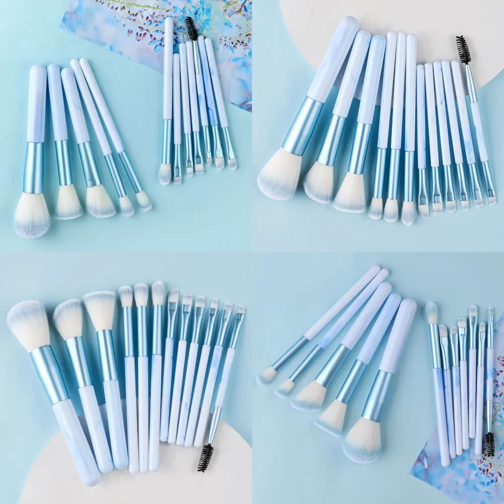 Ensemble de pinceaux de maquillage doux et moelleux pour femme, correcteur, blush adt, poudre, fard 