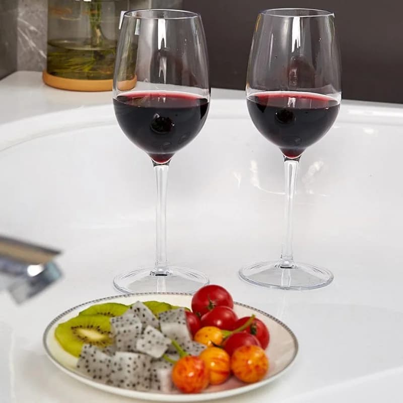 Verres à vin de bordeaux incassables, verrerie en plastique Tritan, extérieur, mariage, anniversaire