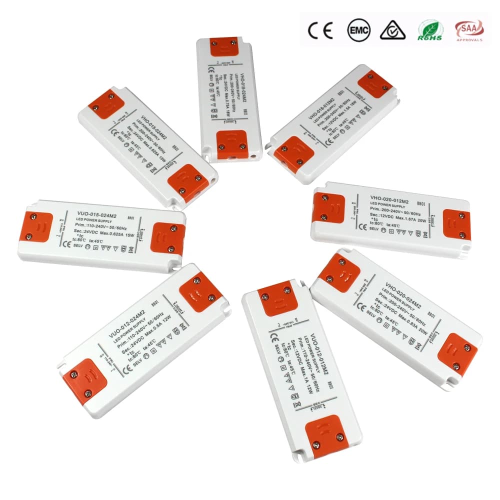 DC 12V 24V allumant l'alimentation d'énergie ultra mince de TransDevices LED 6W 15W 20W 30W 40W 50W 