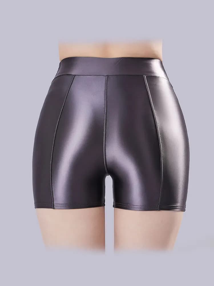 Short Sexy en Satin Lisse et Brcorporelle pour Femme, Vêtements Astronomiques, de Sécurité, à la Mod