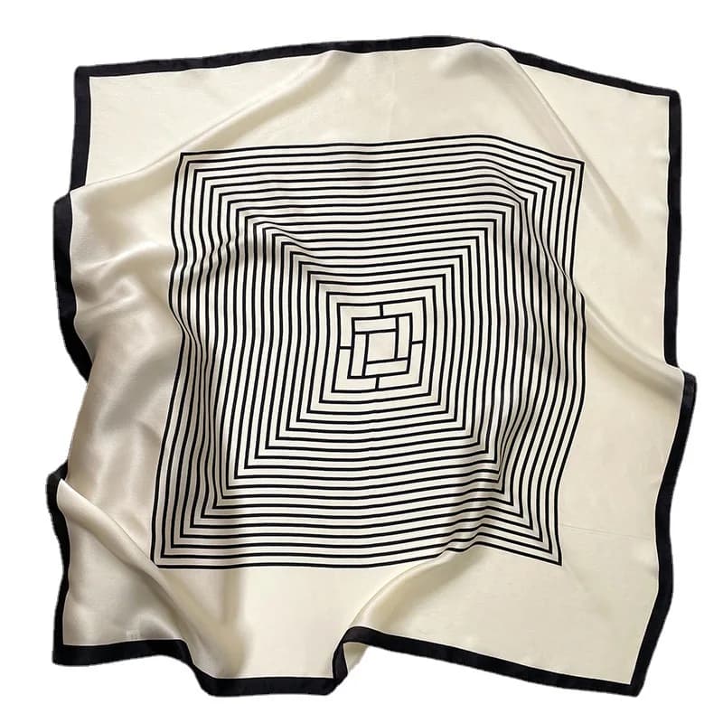 100% Pure soie Foulard carré femmes bandeau bureau cou foulards imprimer luxe Foulard Bandana printe