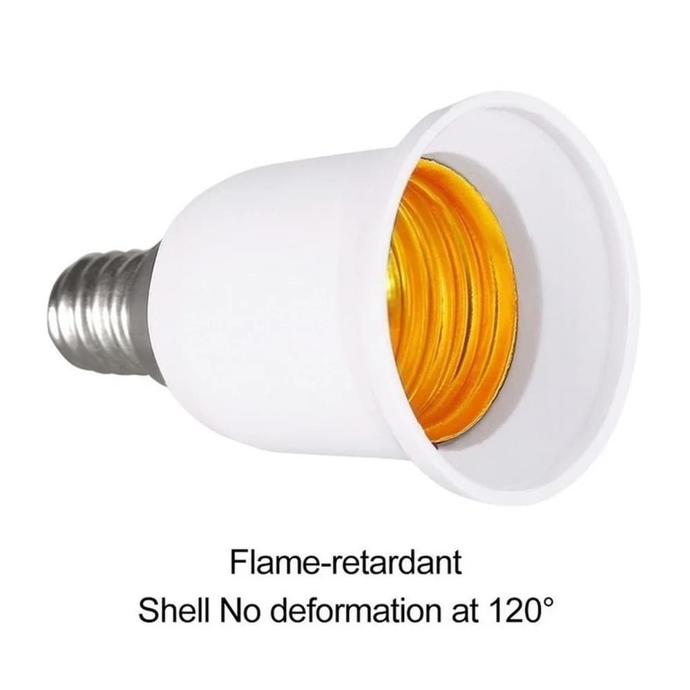 Adaptateur E14 à E27, douille de Conversion, convertisseur en plastique ignifuge, matériau de haute 