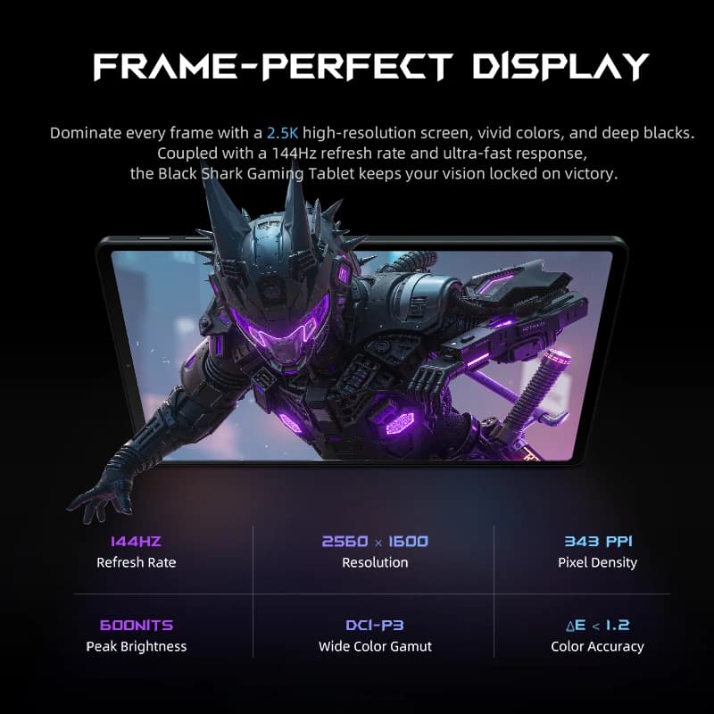 Tablette de jeu Black Shark version mondiale, équipée d'un processeur Qualcomm 8S Gen 3, écran 8,8 p