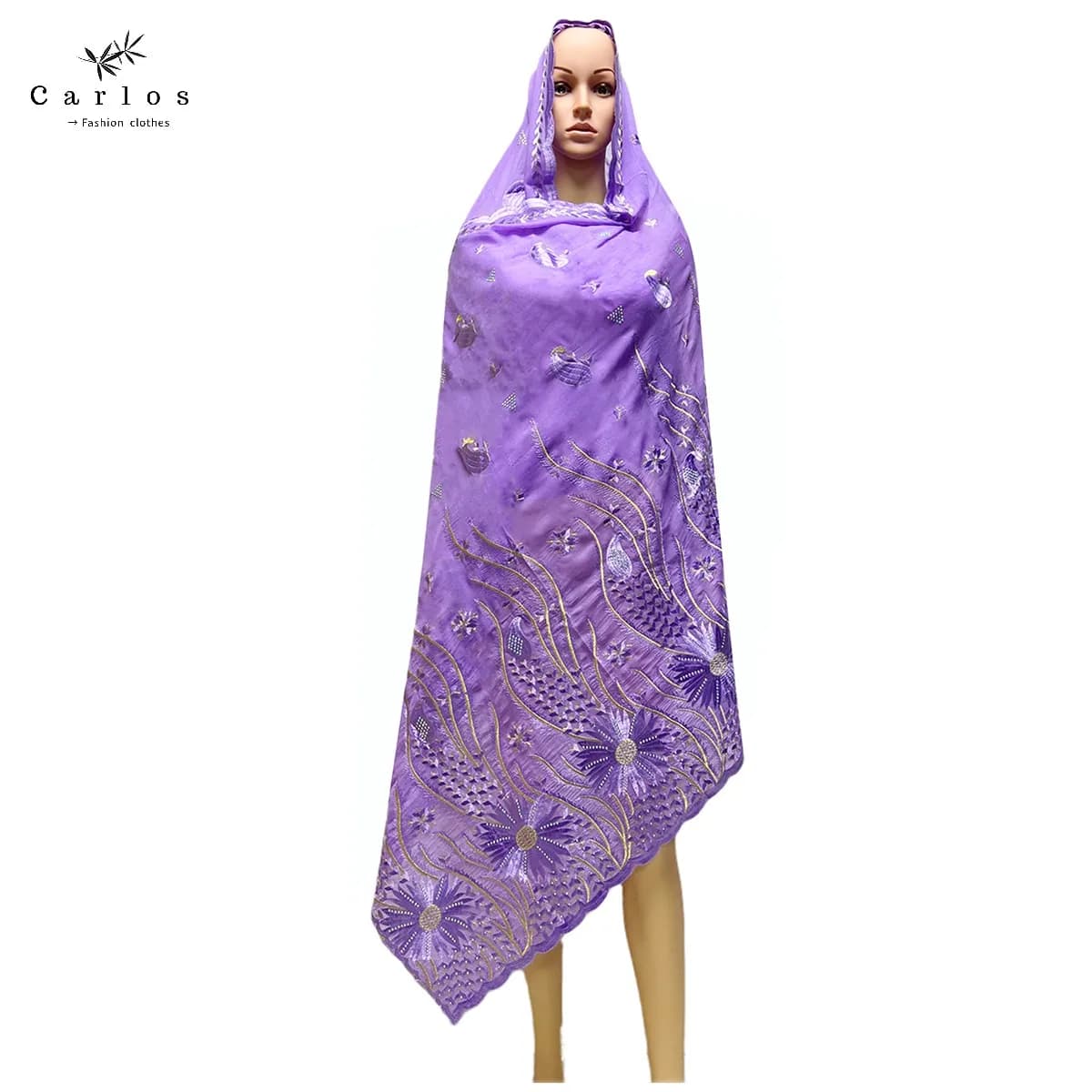 Nouveau turban musulman pour femmes 2026, broderie douce, écharpe en coton de Dubaï, prière islamiqu
