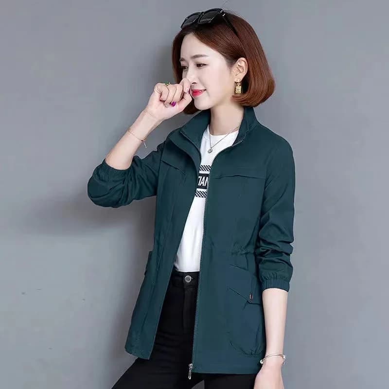 Veste Coupe-Vent Légère et Fine pour Femme, Manteau Basique Décontracté, Vêtement d'Extérieur, Nouve