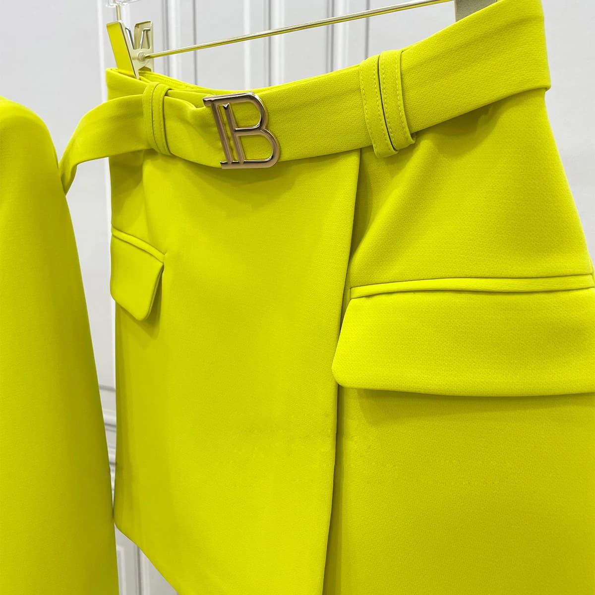Jupe courte trapèze Simple décontractée pour femmes, nouvelle mode, Slim, boucle en métal, couleur u