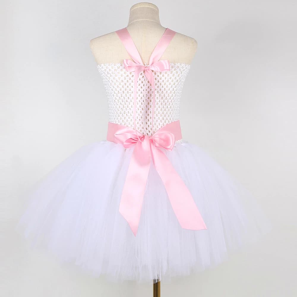 Costumes de lapin blanc pour bébés filles, robe fantaisie de vacances de pâques, tenue d'halloween p