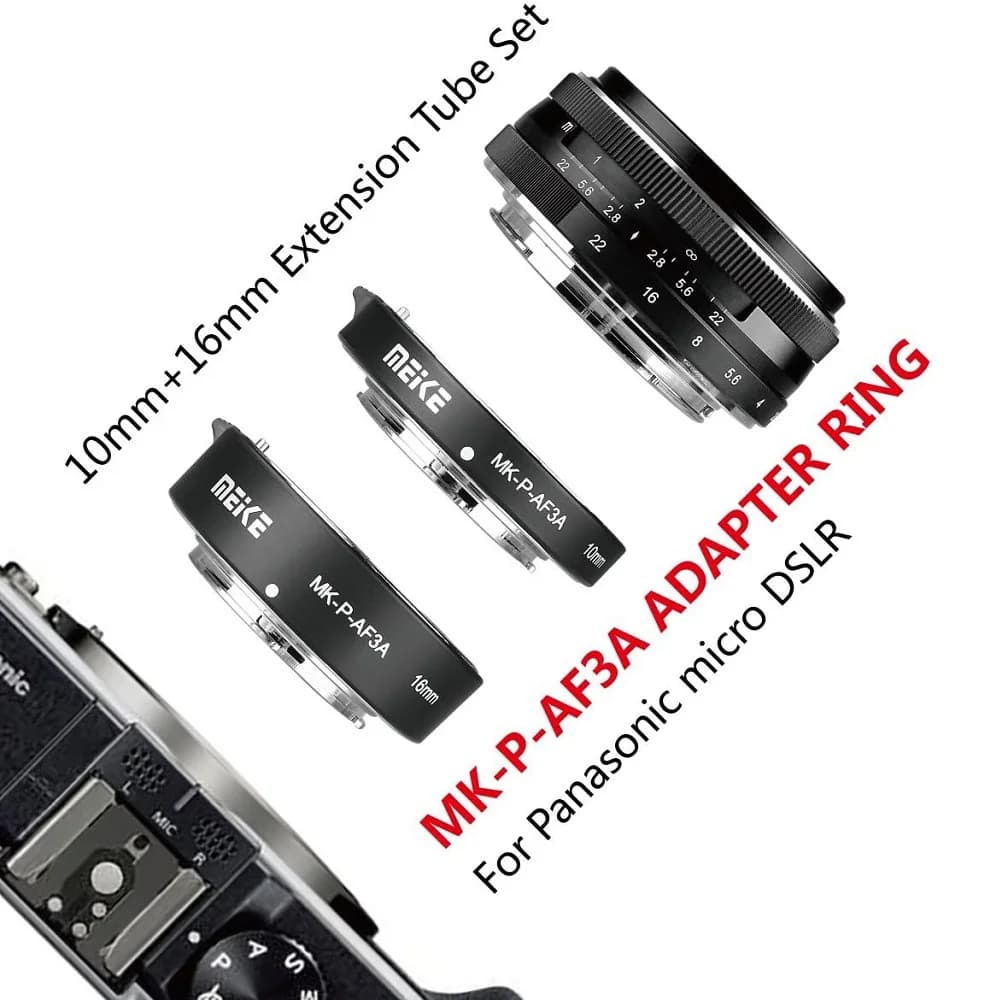 Meike MK-P-AF3A Auto Focus Macro Extension Tube Anneau pour Panasonic Olympus figuré/3 E-P5 E-M1 E-M