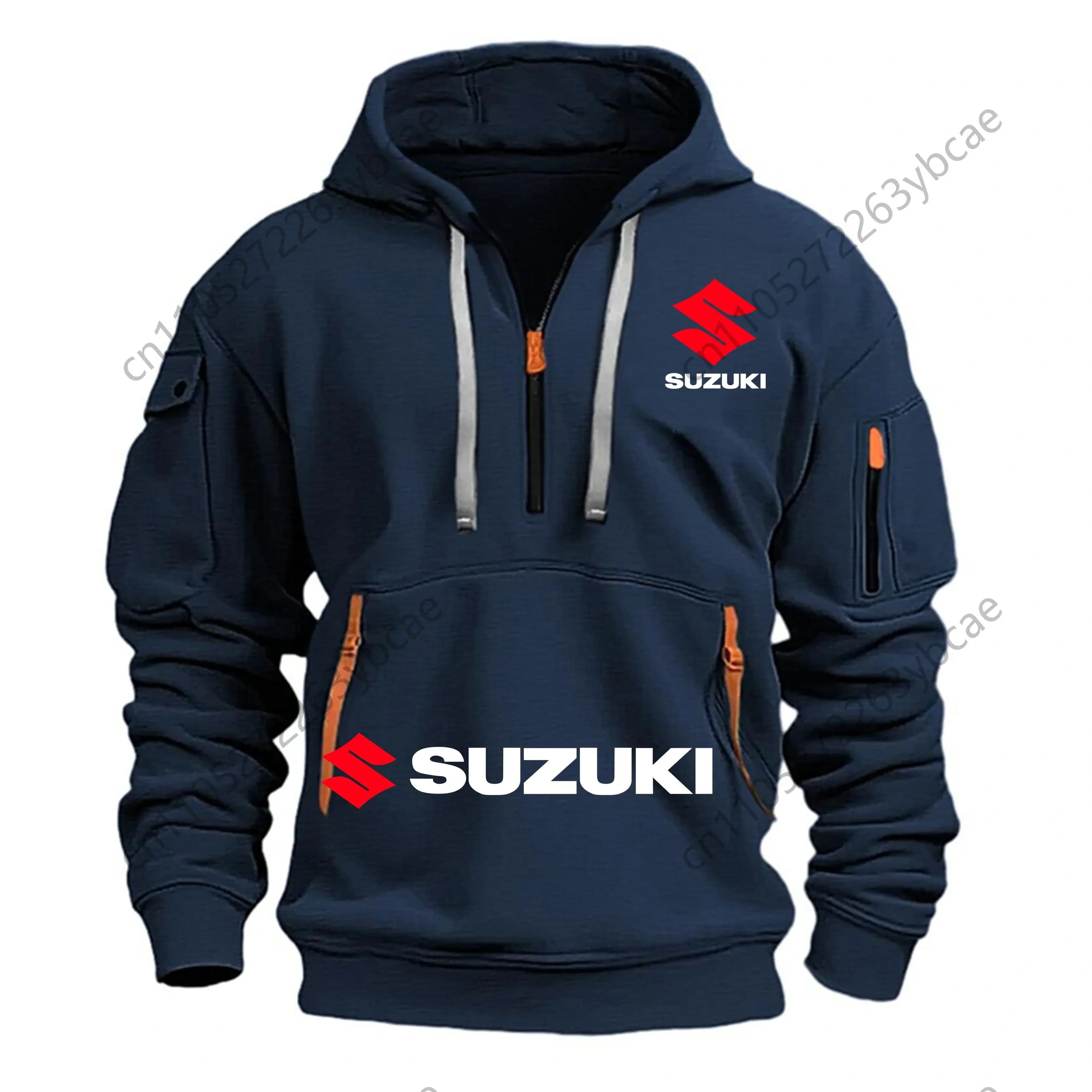 Suzuki – combinaison de moto d'extérieur à capuche pour hommes, douce, confortable, respirante, élég