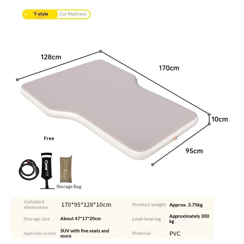 Matelas de voyage gonflable pour voiture Lohascamping, 10 cm d'épaisseur, universel pour siège arriè