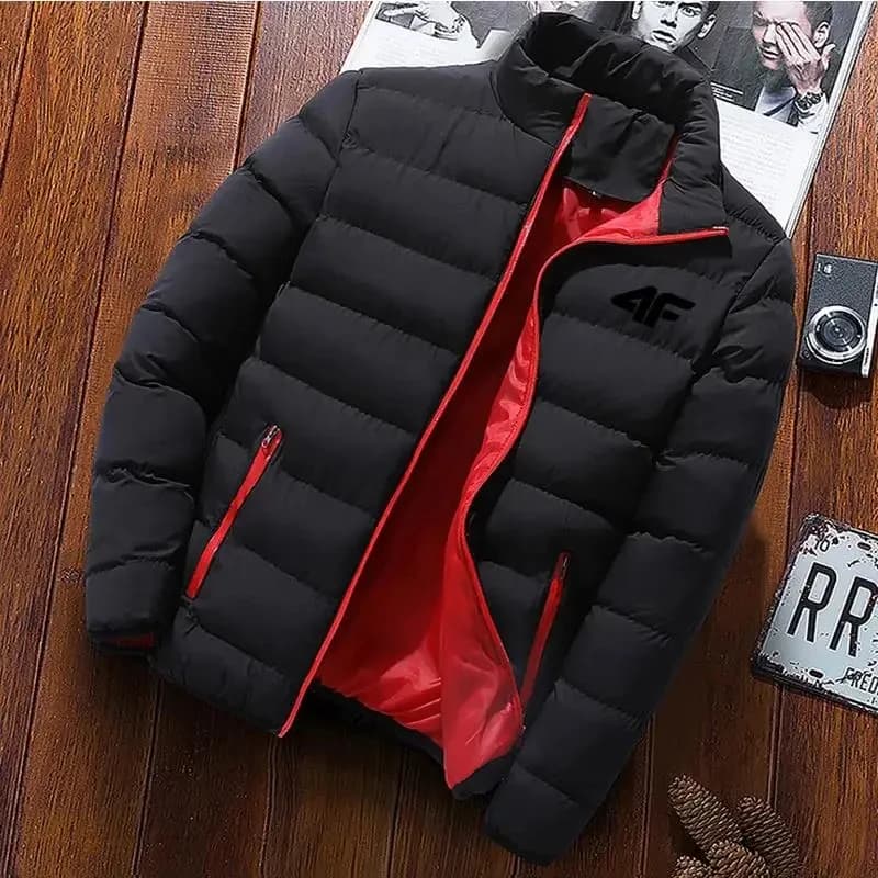Manteau chaud à col montant pour homme, vêtement d'hiver en coton, de haute qualité, décontracté, à 