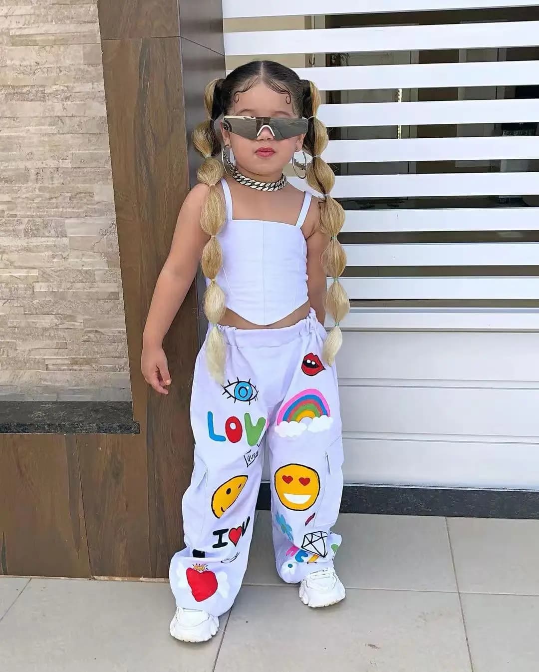 Vêtements pour enfants, ensemble 2 pièces pour filles, haut à bretelles + pantalon Long, mode pour e