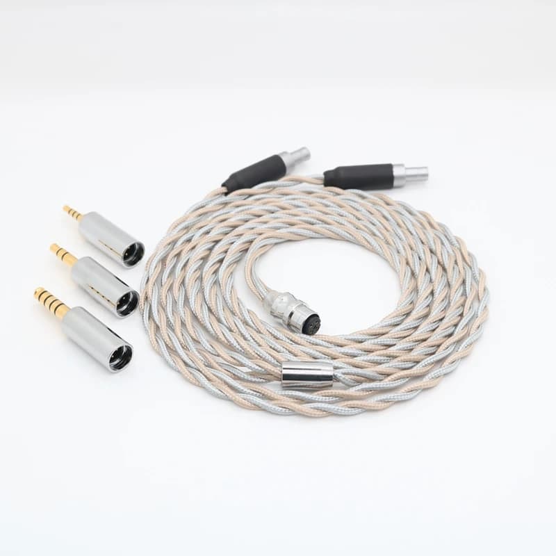 XINHS-Câble modulaire à 4 cœurs, cuivre monocristallin, plaqué argent, design LITZ, HD800, HD650, HD