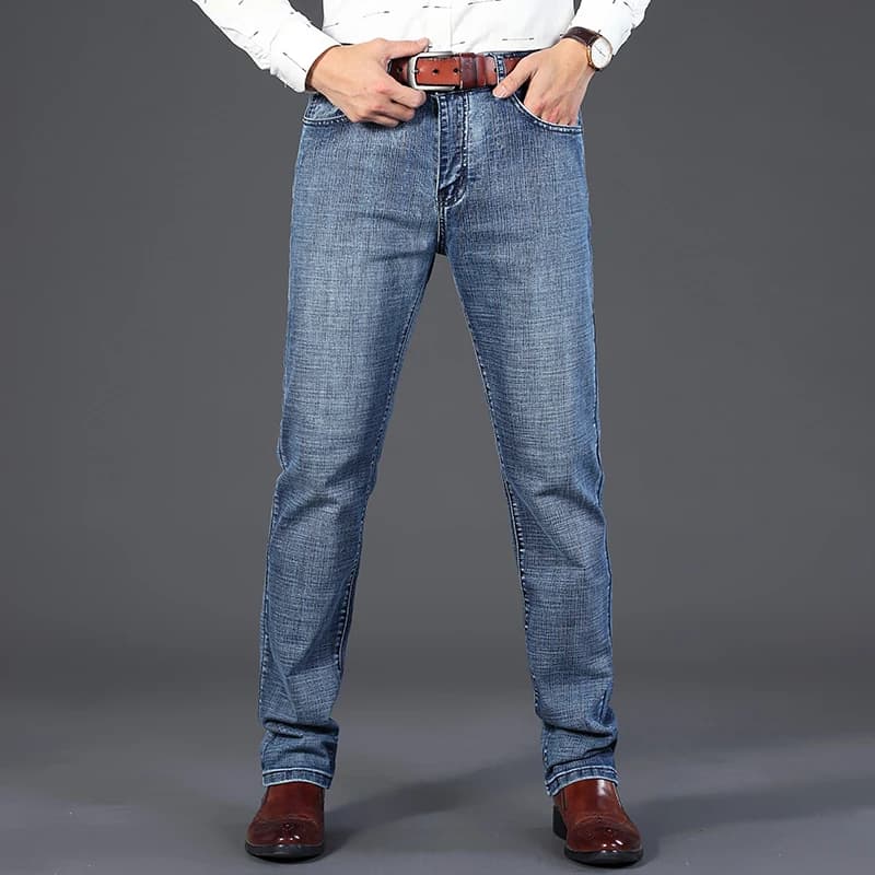 Wthinlee 8 modèles printemps automne affaires jean hommes décontracté droit Stretch mode classique t