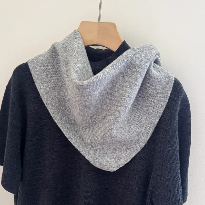 Écharpe tricotée 100% laine pour femme, écharpe chaude d'hiver, couleur unie brillante, châle épais,