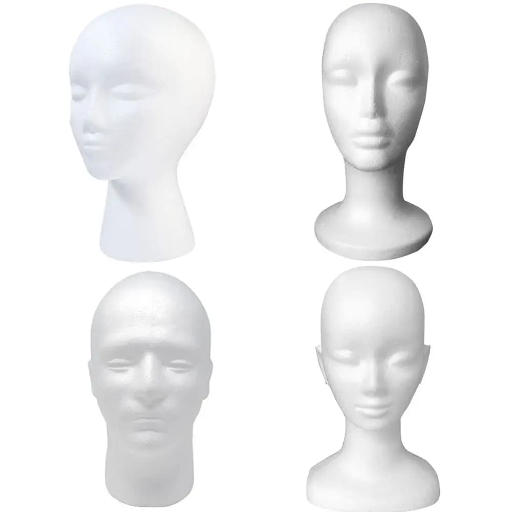DUNIWig-Présentoir de Perruque en Mousse, Modèle de Tête de Mannequin T1, Support de Postiches, Modè