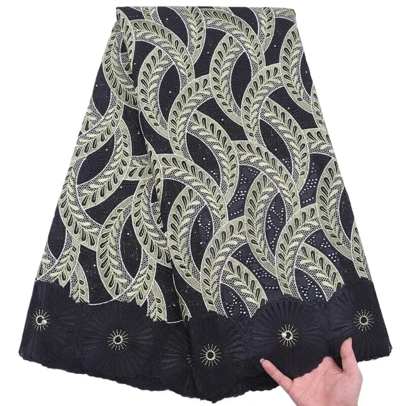 NigWin-Tissu Africain en Dentelle de Coton Suisse Tyys, Haute Qualité pour Robe de Soirée Française,