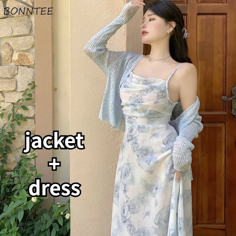 2 pièces ensembles femmes tempérament Fairycore été nouveau décontracté résistant au soleil vestes r