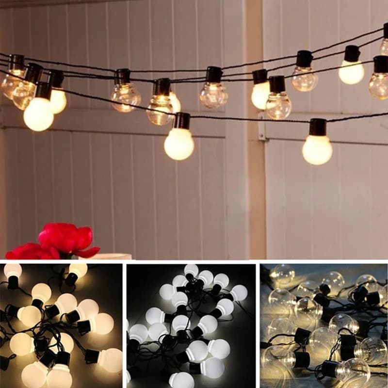 5/7/12M Led Globe solaire fée chaîne lumières guirlande de noël rue mariage ampoule lampes en plein 