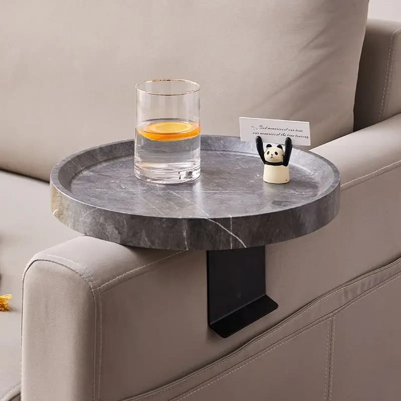 Plateau de canapé Table basse Mdf Mini Table d'appoint étanche résistant aux taches Table d'angle ca
