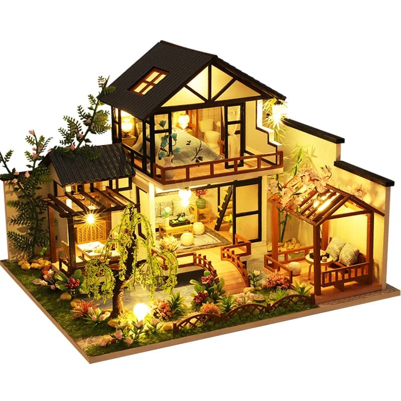Modèle de construction maison de poupée Puzzle 3D Mini Kit de bricolage Production et assemblage de 