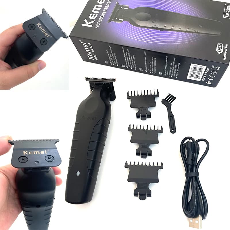 Tondeuse à cheveux professionnelle Kemei KM-2299, 1200 mAh, tondeuse à cheveux électrique rechargeab