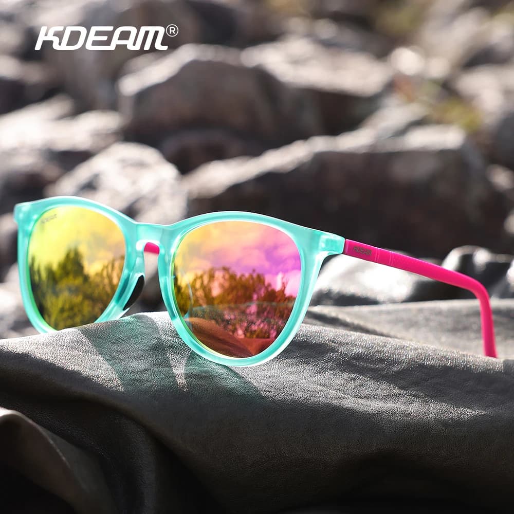 KDEAM rétro ovale lunettes de soleil femmes lunettes polarisées Vinatge taille moyenne doux et antid