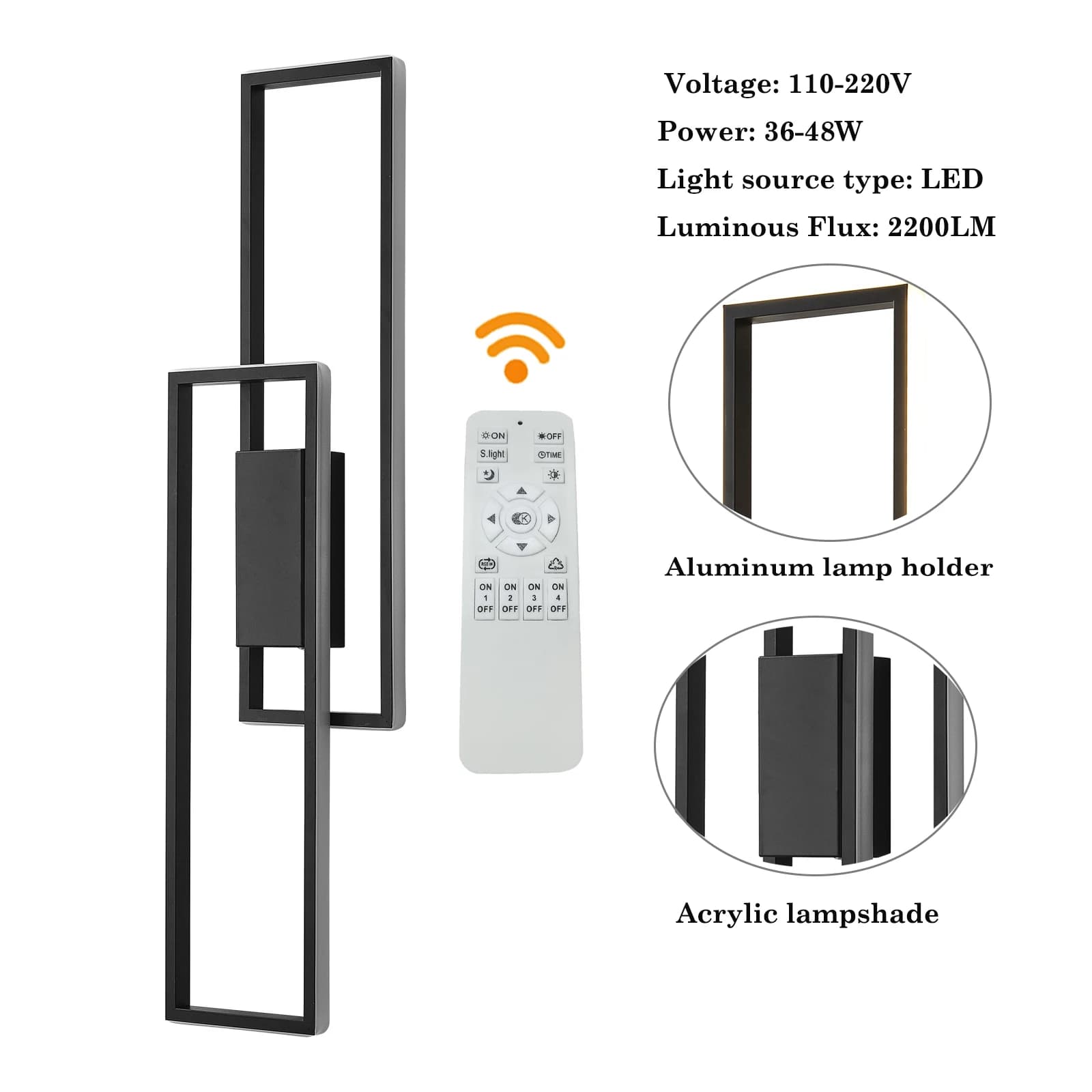 Applique Murale LED d'NikModerne, Température et Luminosité Réglables, pour Chambres à Coucher, Esca