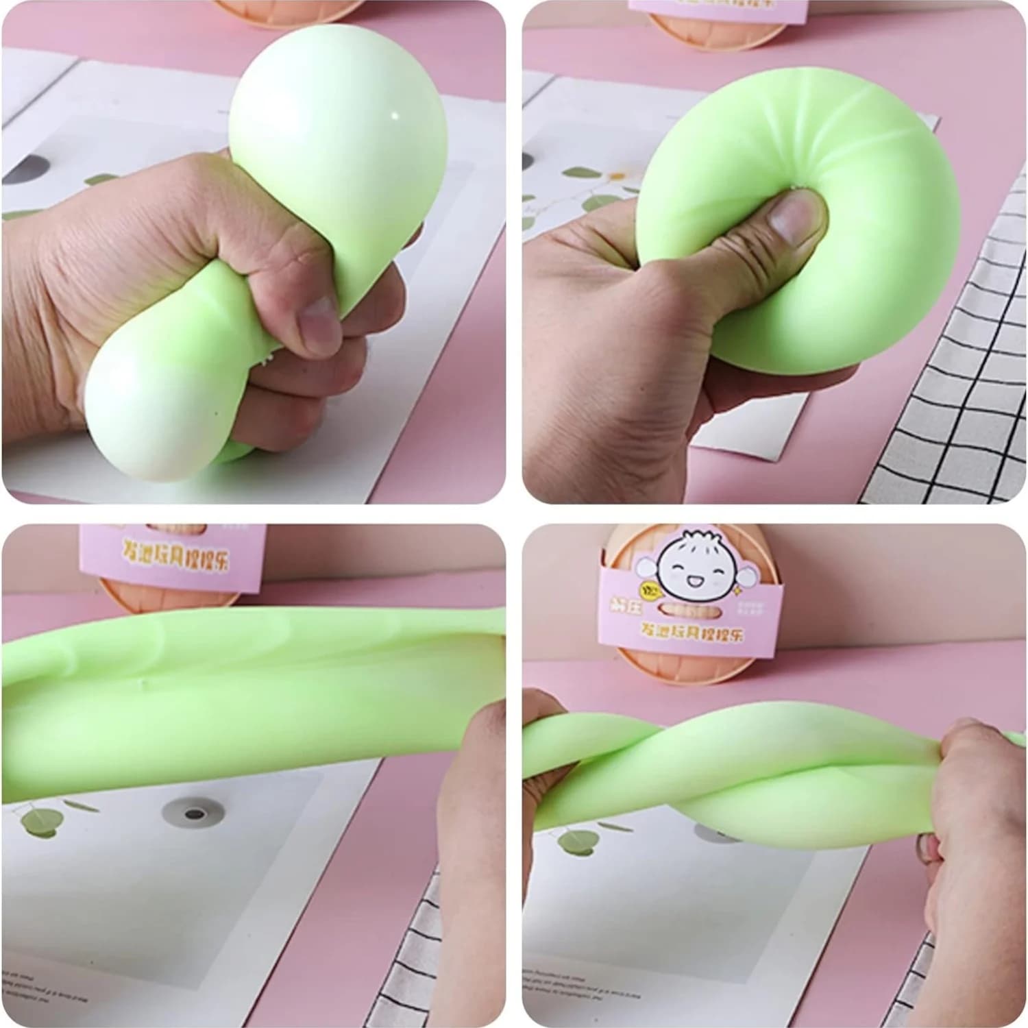 Boulettes colorées, balles anti-Stress, jouets sensoriels, Simulation de nourriture, chignon avec cu