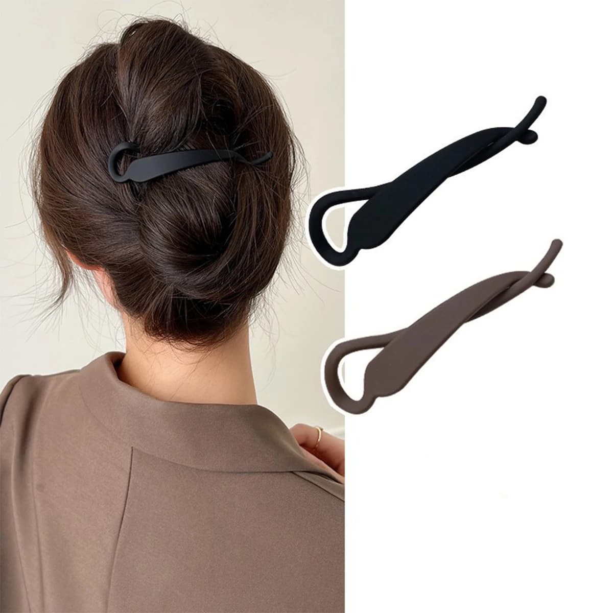 Pince banane verticale Simple à la mode, 2 pièces, pince à cheveux queue de cheval, accessoires de c