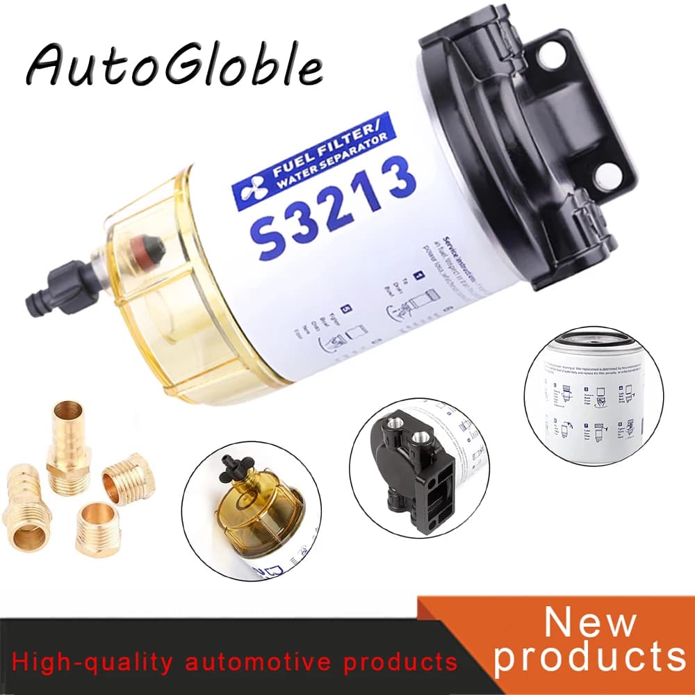 Ensemble de filtre séparateur d'eau et de carburant S3213, Compatible avec moteur hors-bord Mercury 