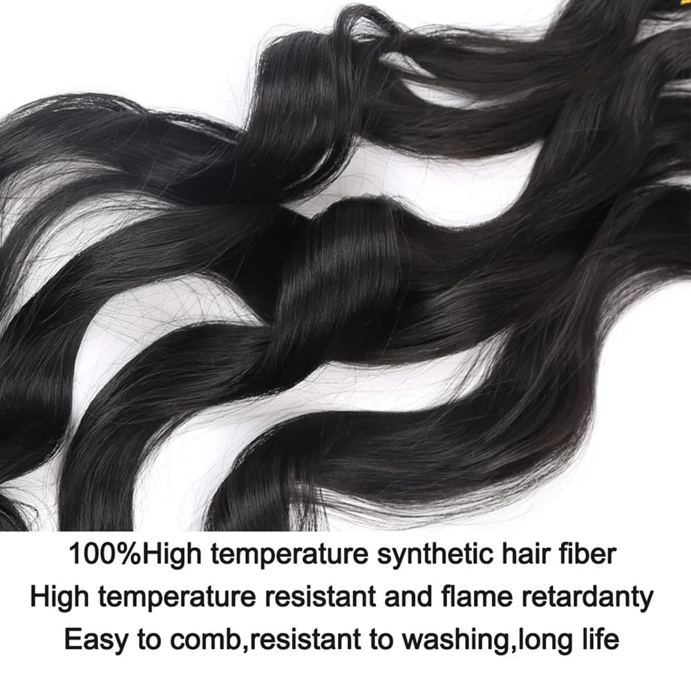 Extensions de cheveux tressés en spirale pour femmes, boucles françaises, cheveux synthétiques pré-é