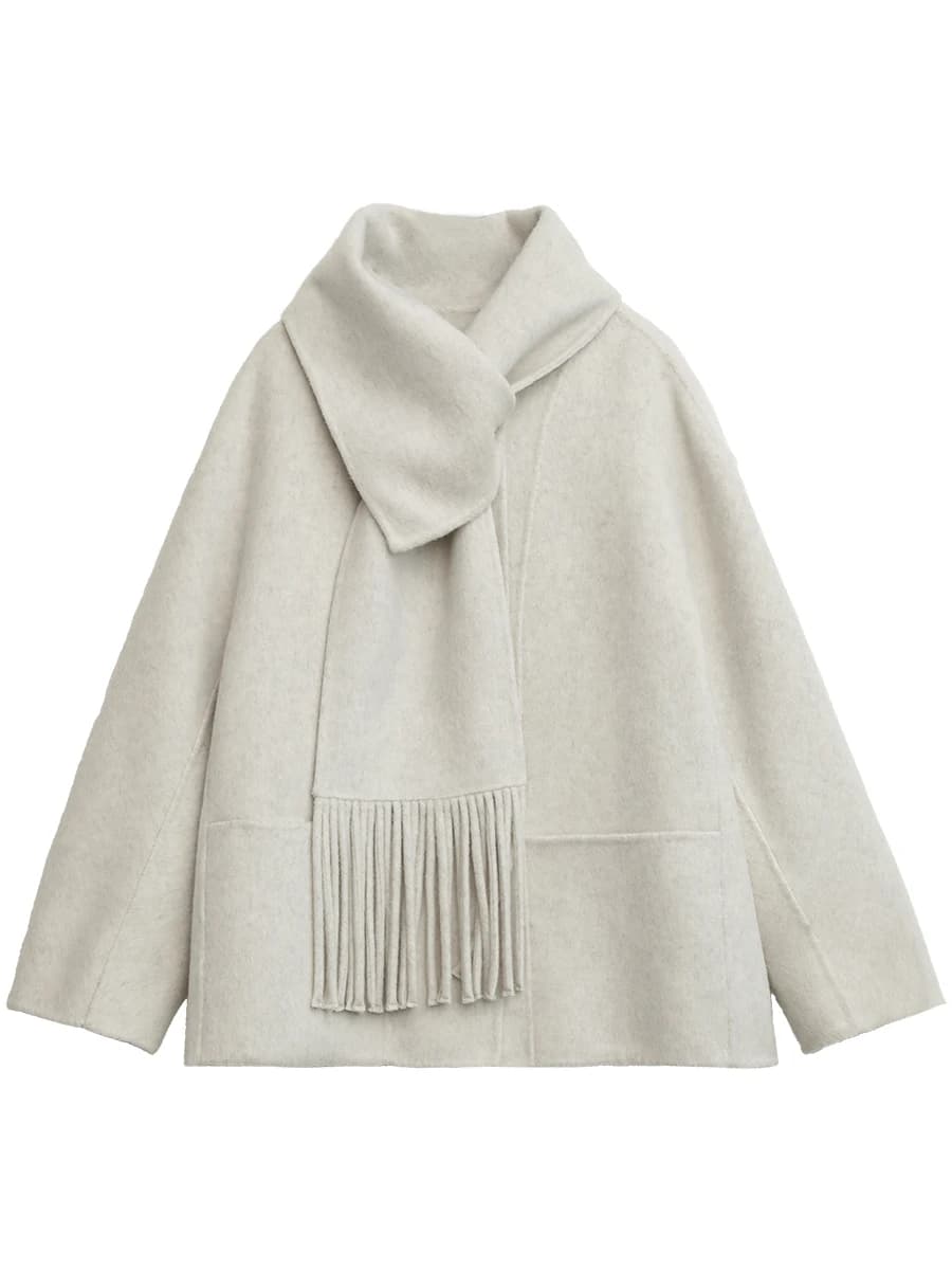 CHIC VEN femmes manteau en laine solide ample simple boutonnage pardessus Double face bureau dames m