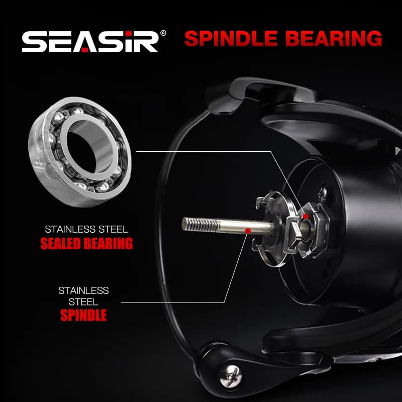 Seasir P-Series Prospec moulinet de pêche en Fiber de carbone 9Kg Max glisser 8 + 1BB 5.2:1/6.2:1 mo
